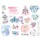 Prima Marketing Inc Watercolor Floral Collection Chipboard Stickers - 20 Pcs W/ Foil Details 655350651459